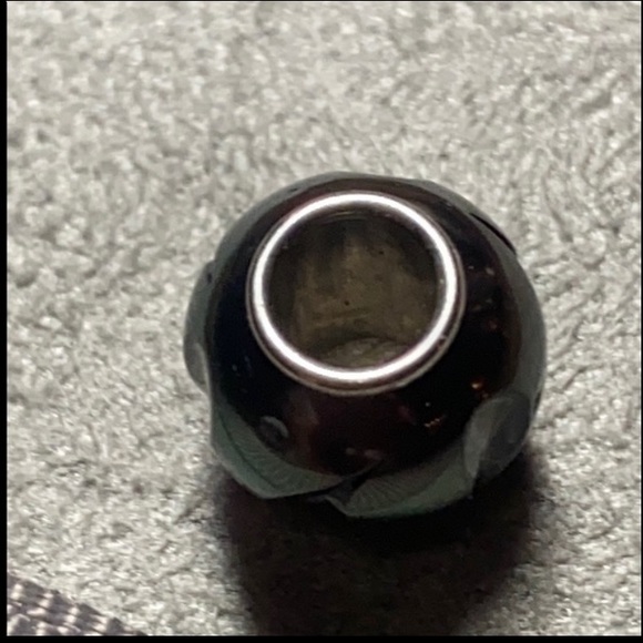 🦪Galatea Pearl🦪 SS Leaf Carved, Black South Sea Pearl *Queen Bead*, New~Worn 2x - Picture 4 of 10